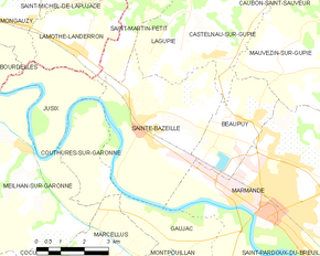Poziția localității Sainte-Bazeille