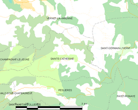 Mapa obce Sainte-Catherine