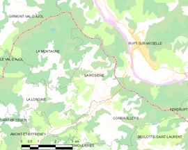 Mapa obce La Rosière