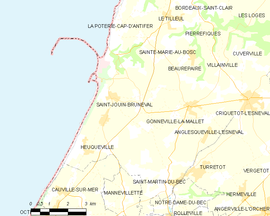 Mapa obce Saint-Jouin-Bruneval