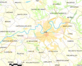 Mapa obce Albi