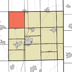 Fairfield Township okulunun DeKalb County şehrindeki konumu