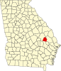 Map of Georgia highlighting Candler County Map of Georgia highlighting Candler County.svg