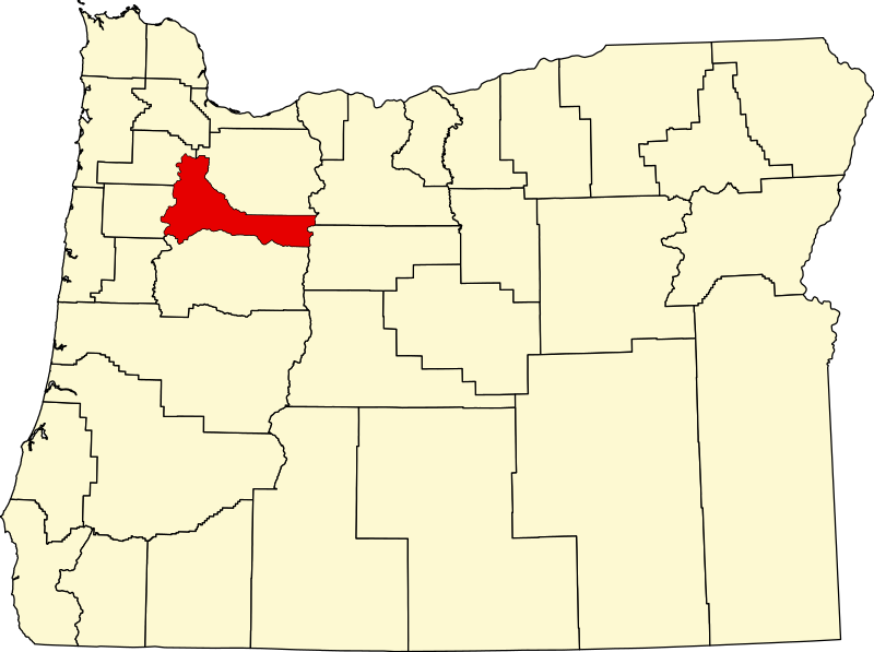 صورة:Map of Oregon highlighting Marion County.svg