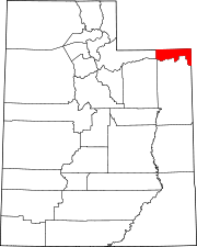 Map of Utah highlighting Daggett County.svg