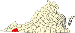 Map of Virginia highlighting Washington County.svg