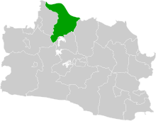 Map of West Java highlighting Karawang Regency.svg