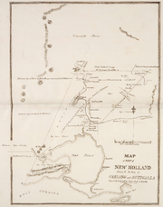 Map of part of New Holland showing the territory of Geelong and Dutigalla