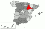 Localización de la provincia de Zaragoza en España