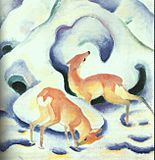 フランツ・マルク Rehe im Schnee, 1911