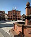 Blick vom Marktplatz auf das Tauberbischofsheimer Rathaus (2021)