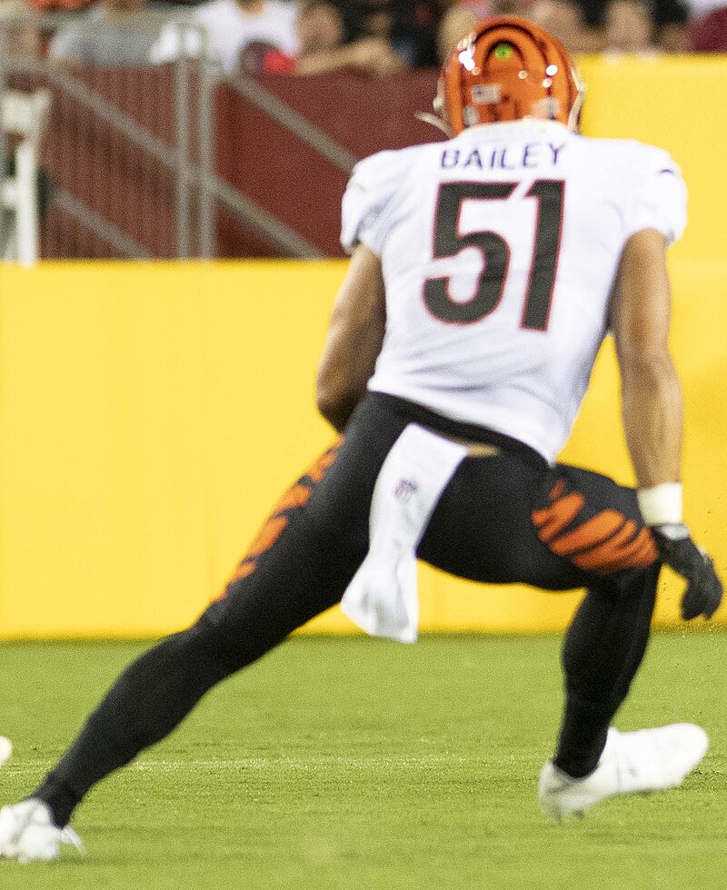 Cincinnati Bengals linebacker Markus Bailey (51) runs for the play