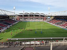 Matmut Stadium de Gerland avant un match du LOU en 2019, après rénovation.