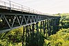 Meldon Viaduct, formerly part of the old railway passing the NW corner of Dartmoor to Tavistock, in 2002