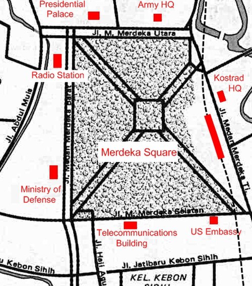 Plan of Merdeka Square in 1965