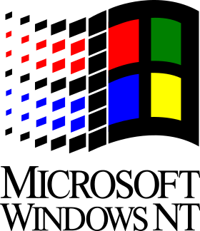 Microsoft Windows NT 3.1 logo with wordmark.svg