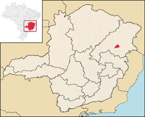Localização de Ladainha em Minas Gerais