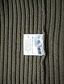 Údaje o materiálovém složení na pletené vestě