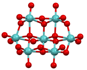 The salt contains the heptamolybdate hexaanion. Mo7O246-.tif