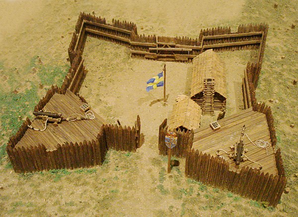 Model of Fort Christina at the American Swedish Historical Museum in Philadelphia