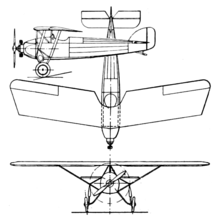 Morane Saulnier MS.180 3-view drawing from Aero Digest December 1929 Morane Saulnier MS.180 3-view Aero Digest December 1929.png