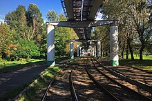 Moscow, Akademika Korolyova Street, monorail track (31522490462).jpg