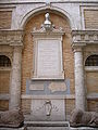 Memory of the Museum founder, mr Barracco, in the courtyard (1948)