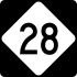 North Carolina Highway 28 marker