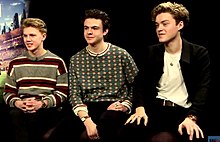 New Hope Club in 2018. Left to right: George Smith, Blake Richardson, Reece Bibby.