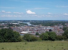 View of Newport from Mount Joy, looking north with the Medina estuary in the distance Newport, Isle of Wight, UK.jpg