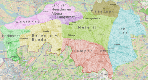 Die Reiseregionen in Norrd-Brabant