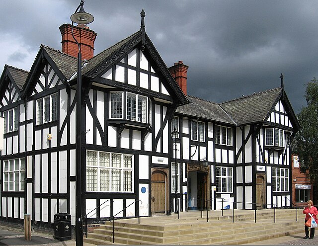 Northwich Public Library, one of several buildings designed to be lifted in the event of subsidence