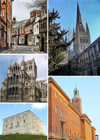 <span class="mw-page-title-main">Norwich</span> City and non-metropolitan district in Norfolk, England