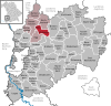 Lage der Gemeinde Oberschönegg im Landkreis Unterallgäu