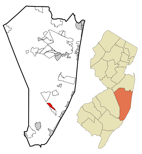 File:Ocean County New Jersey Incorporated and Unincorporated areas Manahawkin Highlighted.svg