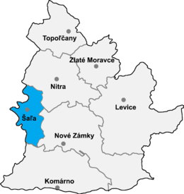 District de aľa - Localisation