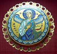 Medallón OPERATIO del antiguo retablo de San Remaclo, 1150, Museo de Artes Decorativas de Berlín.