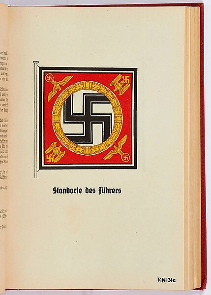 File:Organisationsbuch der NSDAP 1938 - 24 a Standarte des Führers Nazi Germany Official Nazi Party handbook Standard of the Leader and National Chancellor Adolf Hitler 1935-1945Third Reich Propaganda No known copyright.jpg