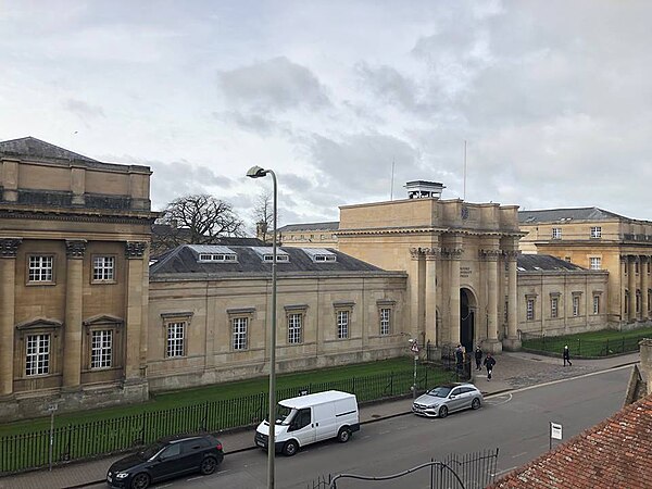 Oxford University Press building on Walton Street from Somerville College.