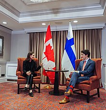 Prime Minister of Finland Sanna Marin and Prime Minister of Canada Justin Trudeau Paaministeri Sanna Marin ja Kanadan paaministeri Justin Trudeau tapasivat Brysselissa 23.3.2022 (51956964818).jpg