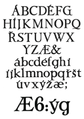 Čeština: Návrh písma V. H. Brunnera (1919) English: Typeface design by V.H. Brunner