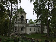 Saatse Püha Paraskeva kirik enne katuste restaureerimist