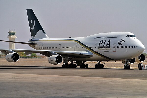 A Pakistan International Airlines Boeing 747-300.