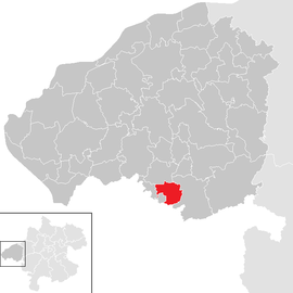 Poloha obce Palting v okrese Braunau am Inn (klikacia mapa)