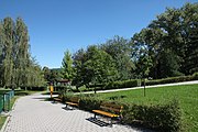 Čeština: Park Mládí v Prachaticích, jižní Čechy. English: Youth Park in Prachatice, South Bohemian Region, Czechia.