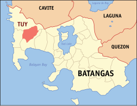 Tuy na Batangas Coordenadas : 14°1'N, 120°44'E