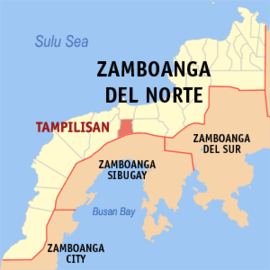 Tampilisan na Zamboanga do Norte Coordenadas : 7°58'34"N, 122°39'50"E