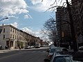 Fairmount Avenue, Fairmount, Philadelphia, PA 19130, looking east, 2400 block, The Philadelphian on the right