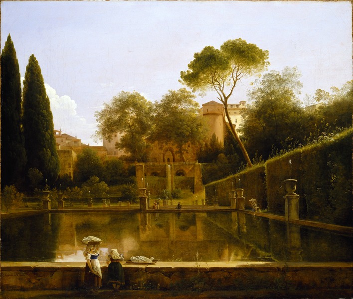 File:Pierre-Athanase Chauvin - View of the gardens of the Villa d'Este, Tivoli - 1811.tiff