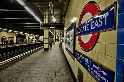 How to get to Aldgate East Station (J) with public transport- About the place